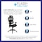 Flash Furniture Office Chair, Mesh, Black H-LC-1388F-1K-BK-GG - alternate 6